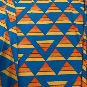LLR maxi skirt M! Blue, yellow, orange triangles